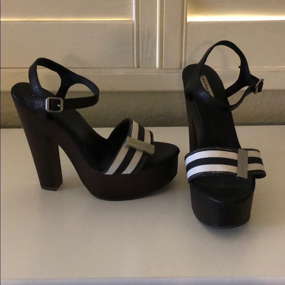 Calvin Klein block heel platform sandals